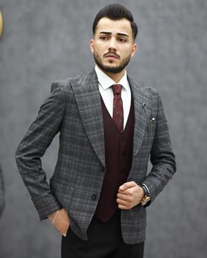 SUIT SARTORIA 2333 SLİMFİT KOMBİNLİ TAKIM ELBİSE(GRİ)