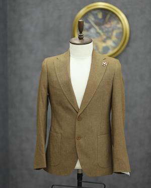 SUIT SARTORIA 2408 SLİMFİT TORBA CEPLİ TEK CEKET(TABA)