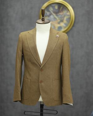 SUIT SARTORIA 2408 SLİMFİT TORBA CEPLİ TEK CEKET(TABA)