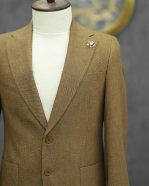 SUIT SARTORIA 2408 SLİMFİT TORBA CEPLİ TEK CEKET(TABA)