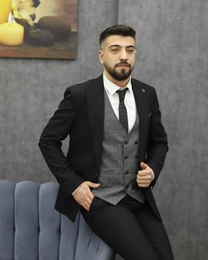 SUIT SARTORIA 2426 SLİMFİT KOMBİNLİ TAKIM ELBİSE(SİYAH)