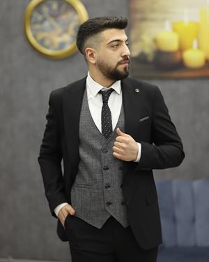SUIT SARTORIA 2426 SLİMFİT KOMBİNLİ TAKIM ELBİSE(SİYAH)