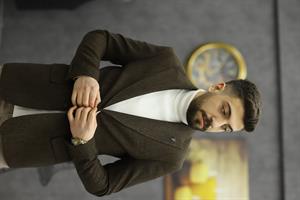 SUIT SARTORIA 2494 SİVRİ YAKA KIŞLIK CEKET(KAHVE)