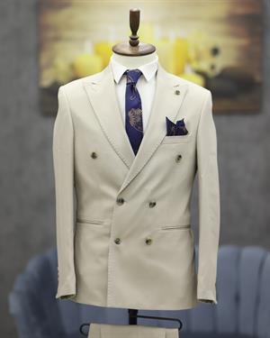 SUIT SARTORIA 2592 SLİMFİT KRUVAZE TAKIM ELBİSE(KREM)