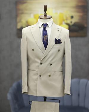 SUIT SARTORIA 2592 SLİMFİT KRUVAZE TAKIM ELBİSE(KREM)