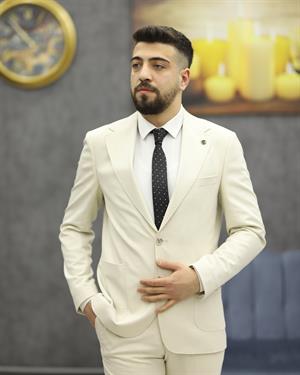 SUIT SARTORIA 2641 SLİMFİT TORBA CEPLİ TAKIM ELBİSE(KREM)