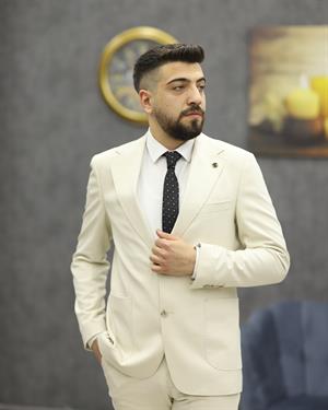 SUIT SARTORIA 2641 SLİMFİT TORBA CEPLİ TAKIM ELBİSE(KREM)