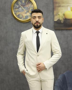 SUIT SARTORIA 2641 SLİMFİT TORBA CEPLİ TAKIM ELBİSE(KREM)