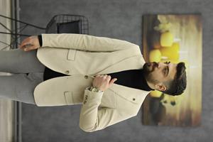 SUIT SARTORIA 4401 KADİFE CEKET(KREM)