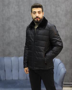 ÜSTÜN RİCOL 1028 YAKA KÜRKLÜ ŞİŞME MONT(SİYAH)