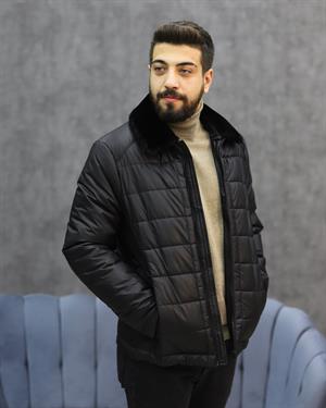 ÜSTÜN RİCOL 1028 YAKA KÜRKLÜ ŞİŞME MONT(SİYAH)