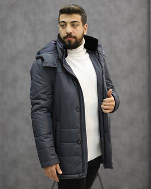 ÜSTÜN RİCOL 7020 KAPŞONLU ŞİŞME KABAN(GRİ)