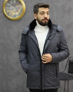 ÜSTÜN RİCOL 7020 KAPŞONLU ŞİŞME KABAN(GRİ)