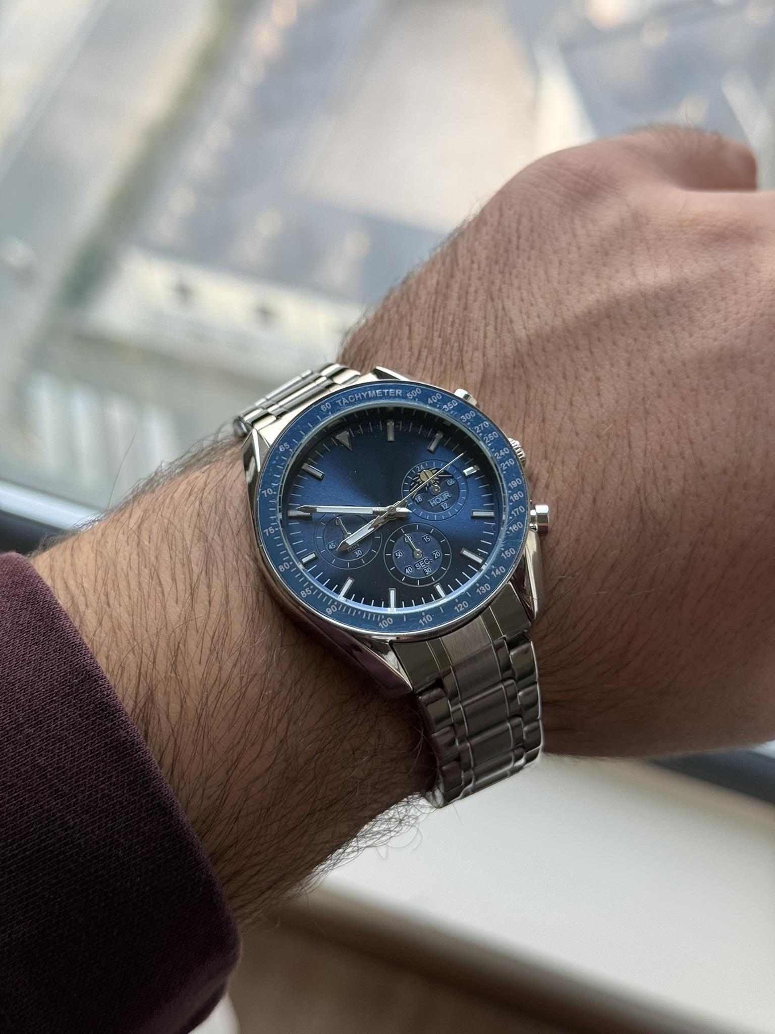 Feune Yeni Sezon Erkek Kol Saati Gümüş (Lacivert Kadran)