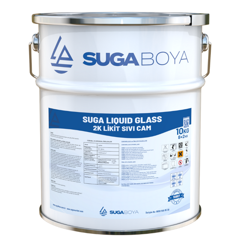SUGA LİKİT SIVI CAM 2K ÇİFT KOMPONENTLİ 10 KG 