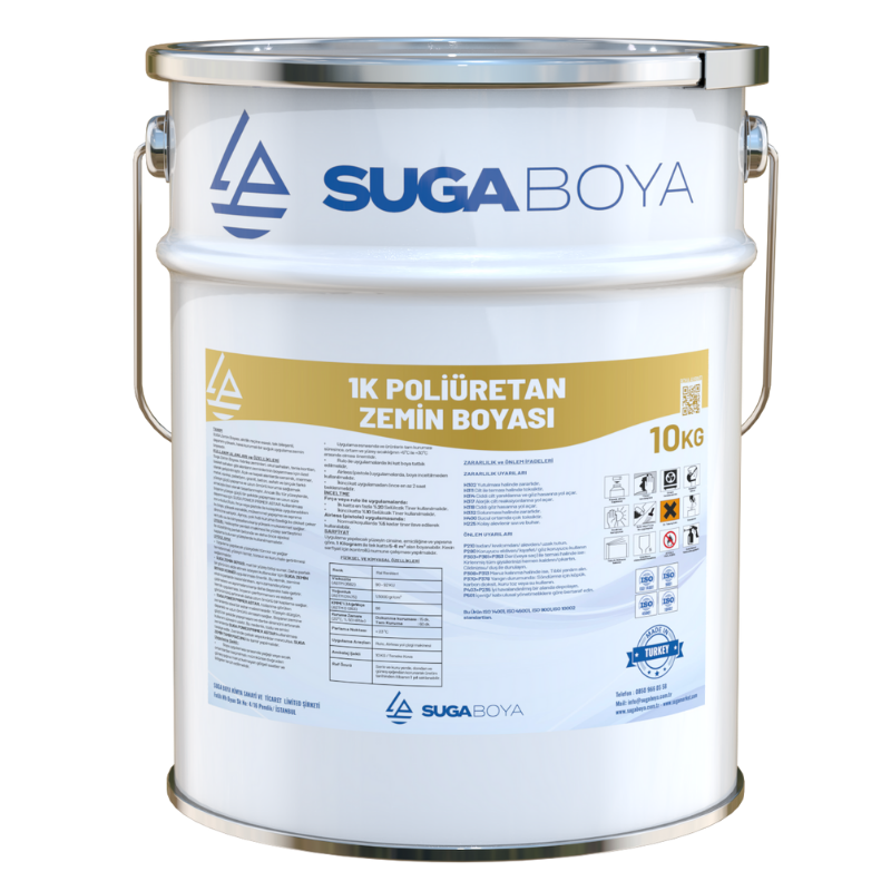 SUGA  1K POLİÜRETAN ZEMİN BOYASI 10 KG
