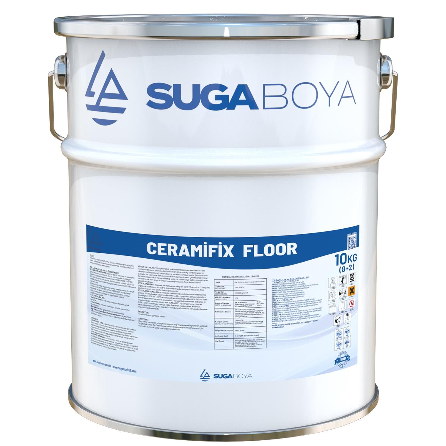 SUGA CERAMİFİX FLOOR FAYANS,MERMER, GRANİT BOYASI 8+2 10 KG  