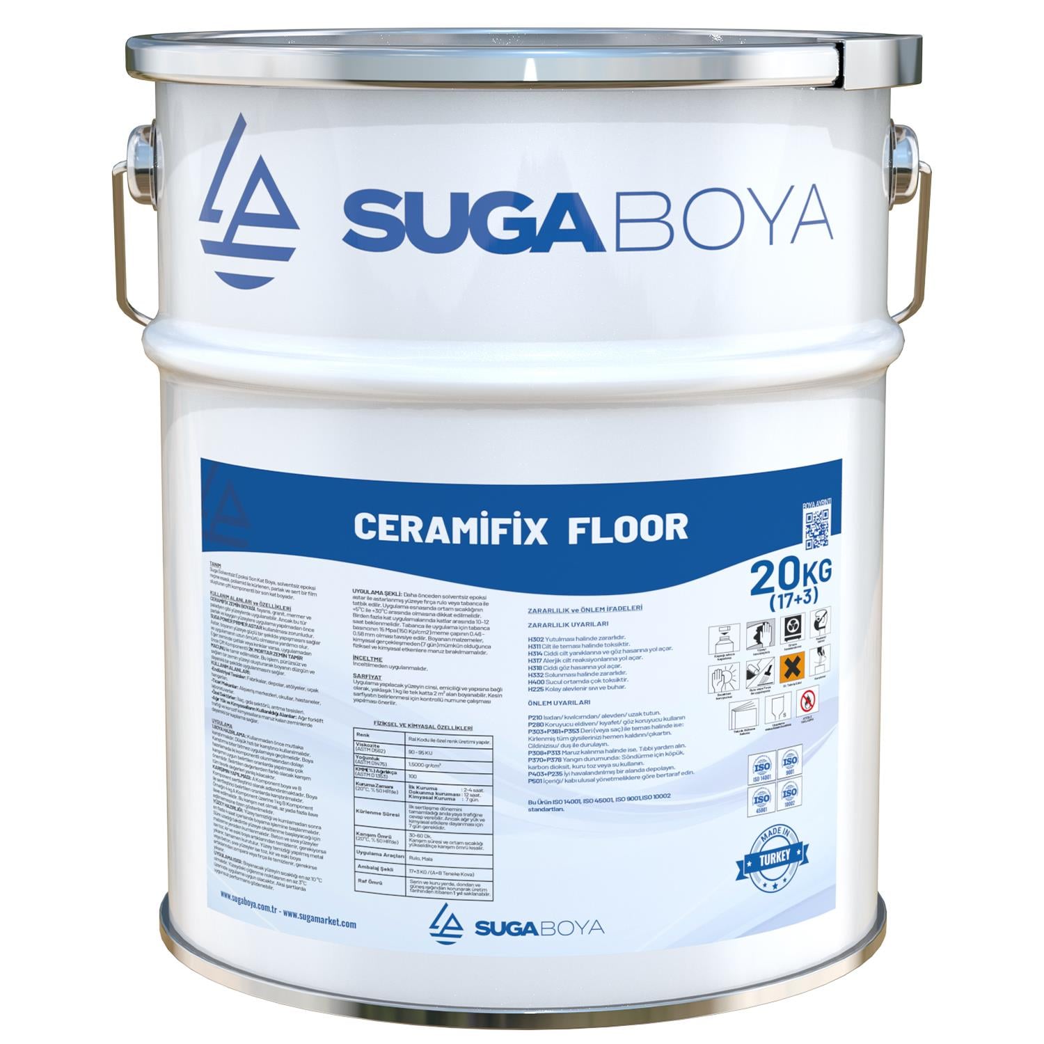 SUGA CERAMİFİX FLOOR FAYANS,MERMER, GRANİT BOYASI 17+3 20 KG  