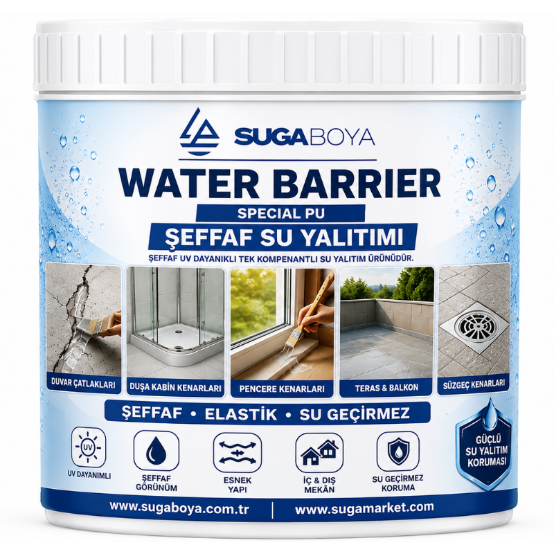 SUGA WATER BARRIER SPECIAL PU ŞEFFAF SU YALITIMI 1 KG -SUGA BOYA | Suga Boya Market