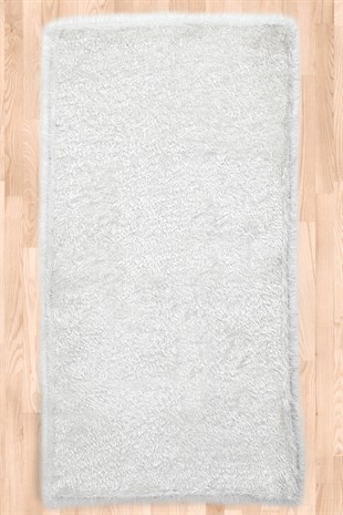 Akman Peluş Paspas 65x130 - Beyaz