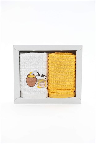 Fushia Towel 2li Kutulu Havlu Seti 40x60 - Sarı