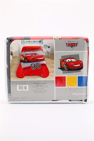 Taç Lisanslı Disney Car Lightning Tek Kişilik Battaniye - Kırmızı