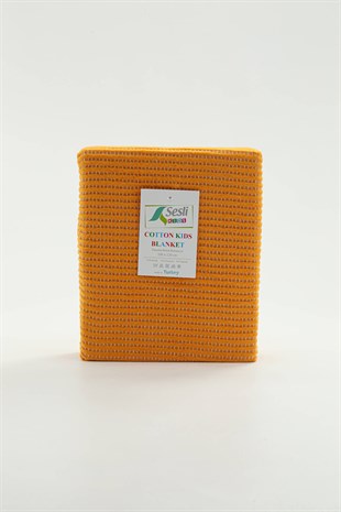 Unicolor Örme Bebek Battaniyesi - Sarı