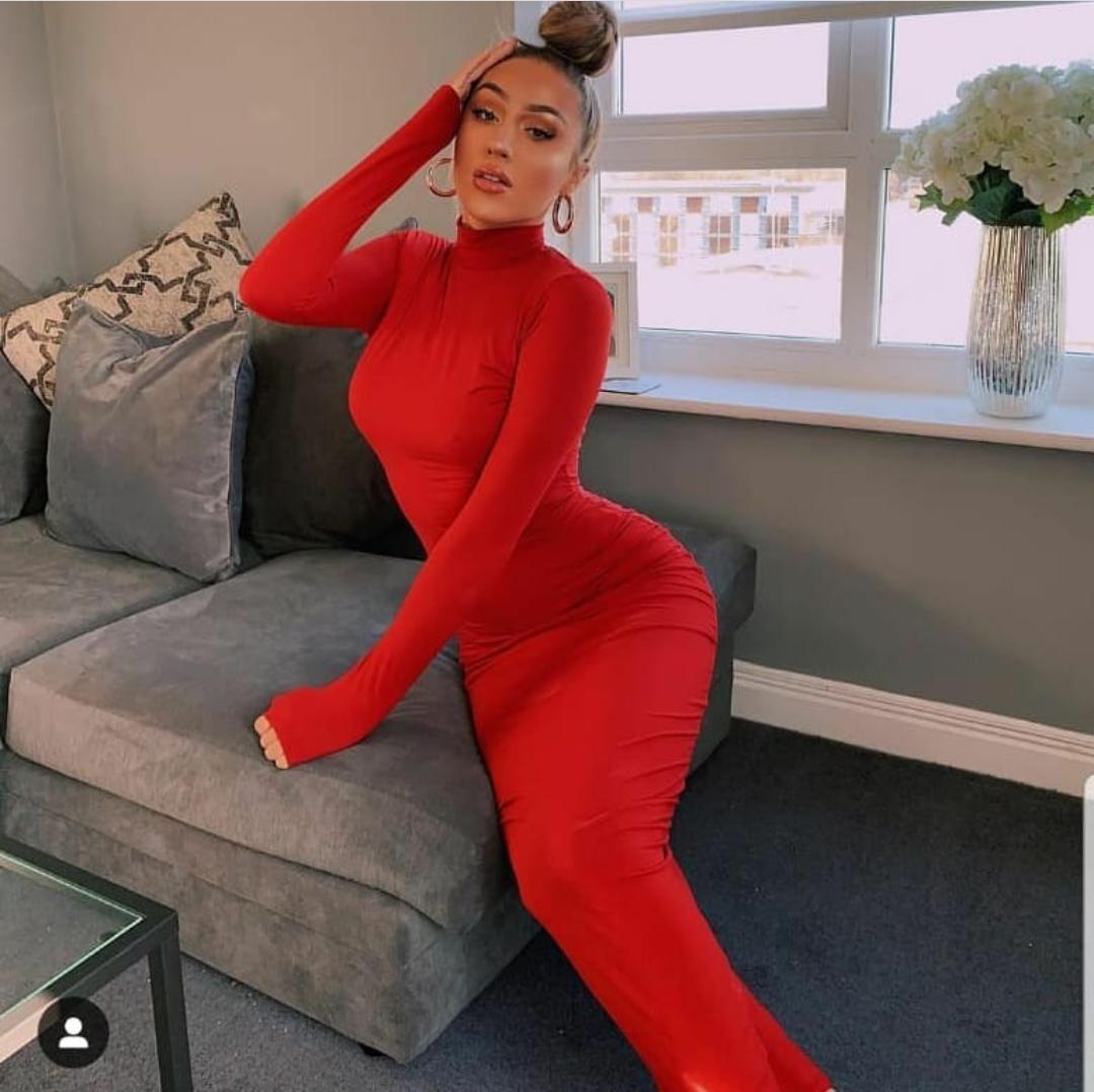 Maksi Kırmızı Sandy Kumaş Elbise