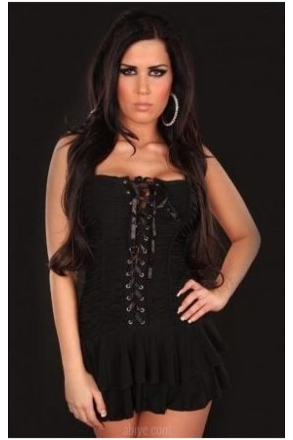 Siyah Kuşgözü Detaylı Askılı Sandy Kumaş Mini Elbi