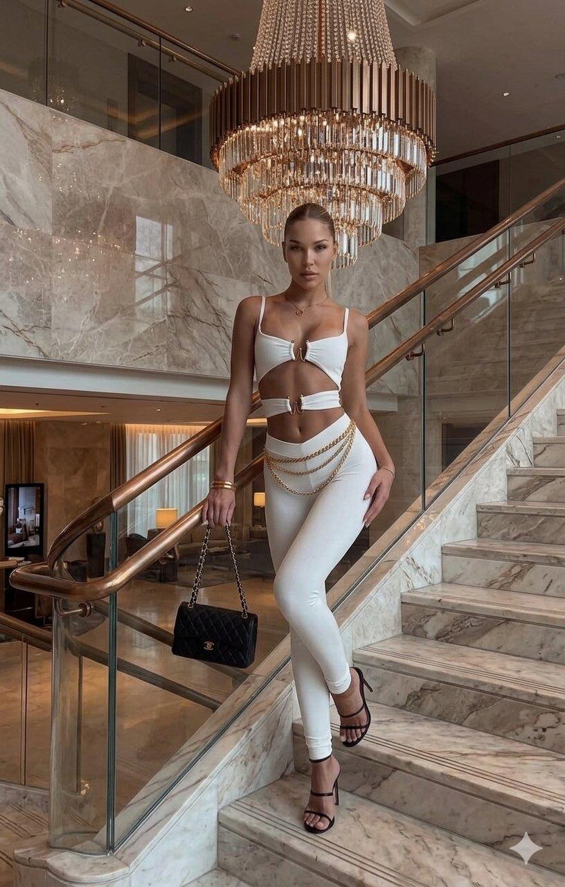 White Luxe Cut-Out Jumpsuit