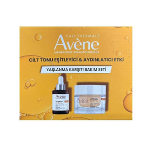 Avene Vitamin Activ CG Yaşlanma Karşıtı Bakım Seti  (Parlaklık Serumu 30 ml + Yoğun Krem 50 ml)