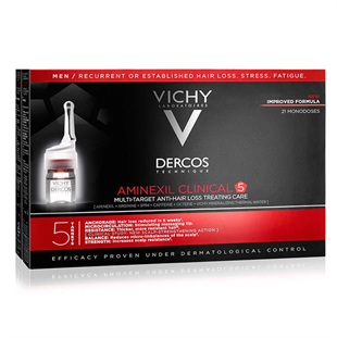 Erkekler için Saç Dökülmesine Karşı Serum Vichy Dercos Aminexil Clinical 5 21x6ml