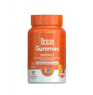 Orzax Ocean Gummies Defence Kids Takviye Edici Gıda 60 Adet Çiğnenebilir Jel Form