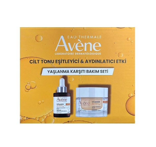 Avene Vitamin Activ CG Yaşlanma Karşıtı Bakım Seti  (Parlaklık Serumu 30 ml + Yoğun Krem 50 ml)