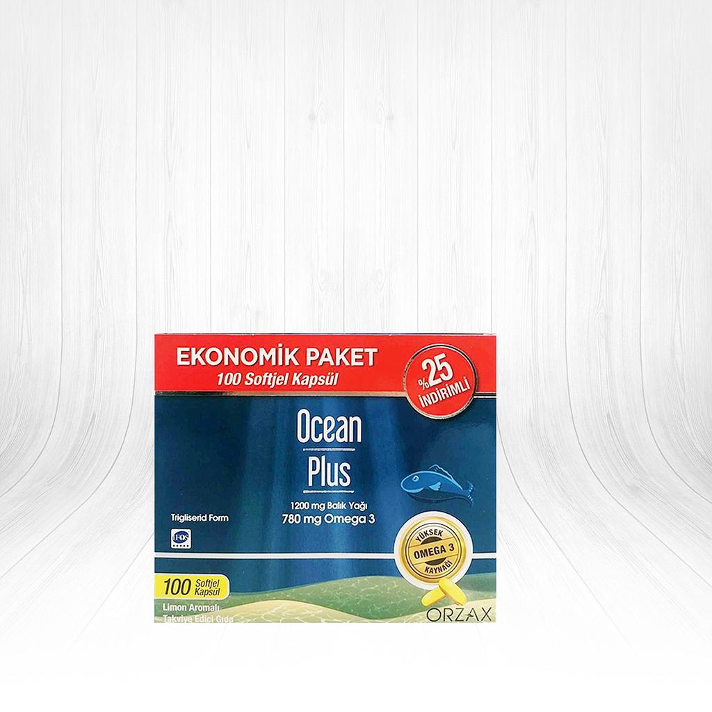 Ocean Orzax Ocean Plus 1200 Mg Balık Yağı 780 Mg Omega 3 100 Softjel Kapsül