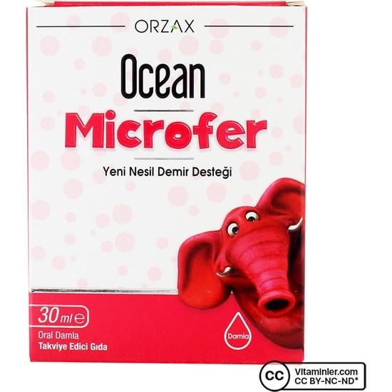Orzax Ocean Microfer Yeni Nesil Demir Desteği Damla 30 ml