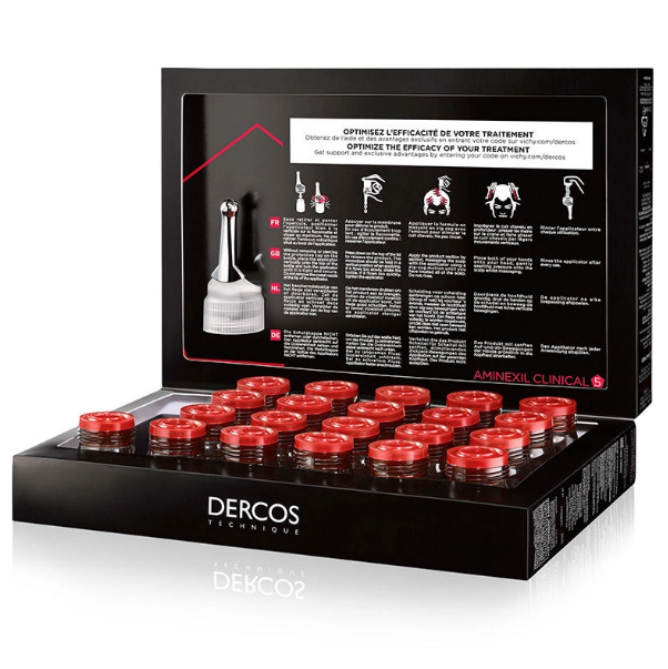 Vichy Dercos Aminexil Clinical 5 21x6ml - Erkekler için Saç Dökülmesine Karşı Serum