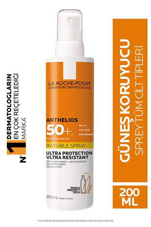 Anthelios SPF50+ Invisible Yüksek Korumalı Vücut Güneş Kremi Spray 200ml