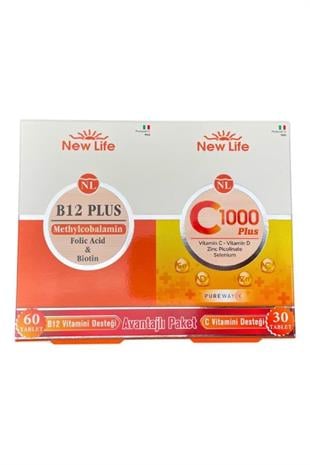 Newlife B12 Plus 60 Tablet + Newlife C1000 Plus 30 Tablet Avantajlı Paket