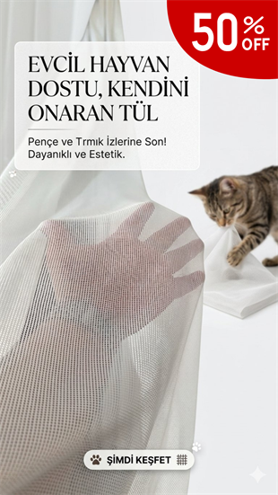 KENDİNİ ONARAN TÜL PERDE 1X3 SIK PİLE 