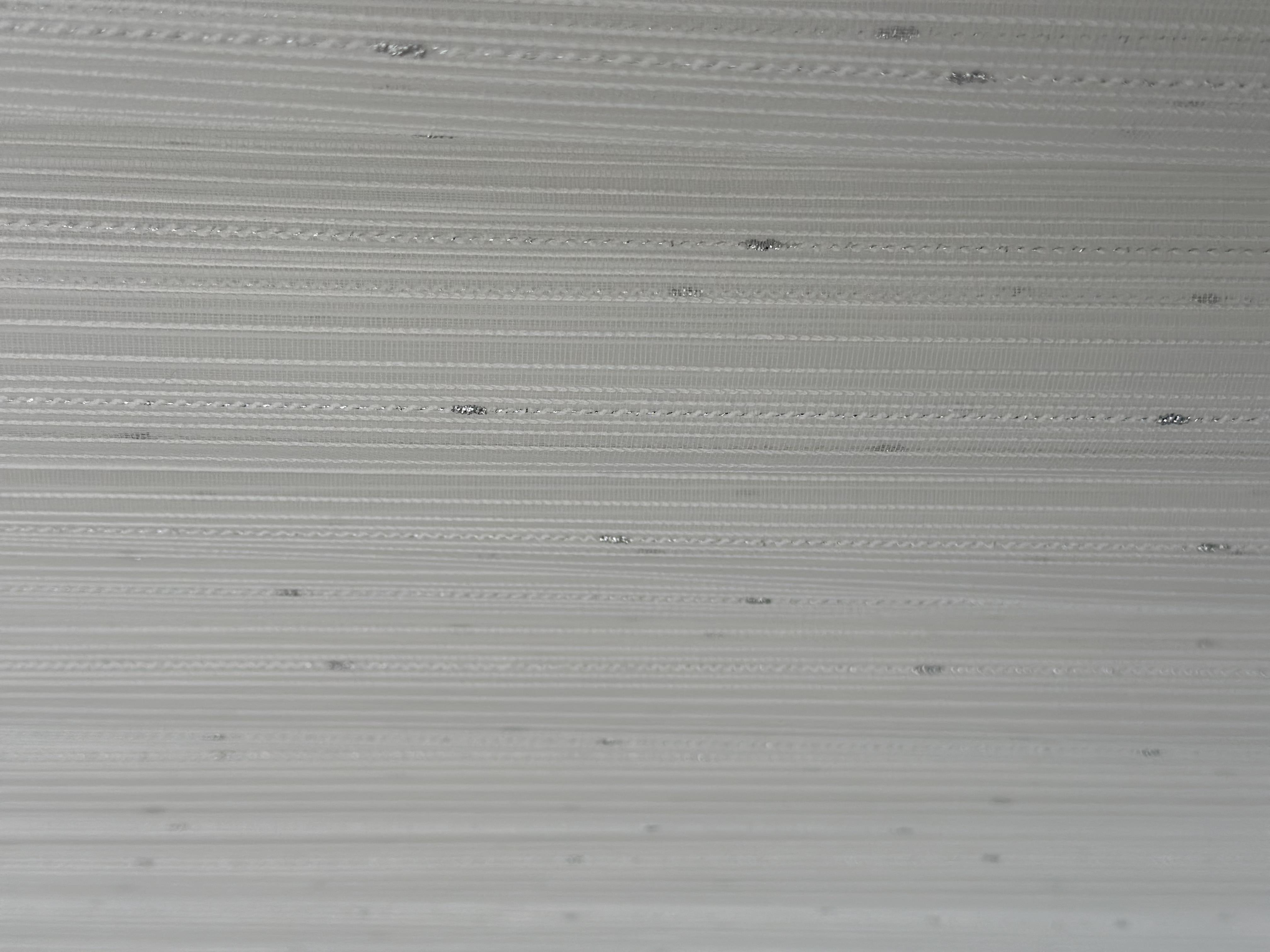 GÜMÜŞ DAMLA NAKIŞLI ÇİZGİLİ TÜL PERDE  1X3 SIK PİLE - KIRIK BEYAZ
