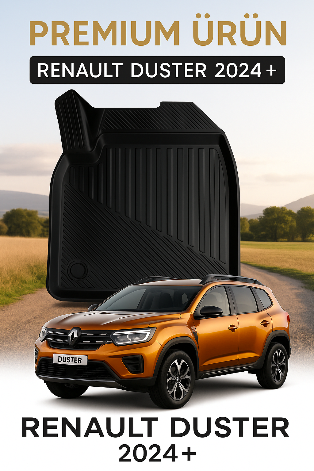 Renault Duster 2024+ Uyumlu 3D Oto Paspas Premium