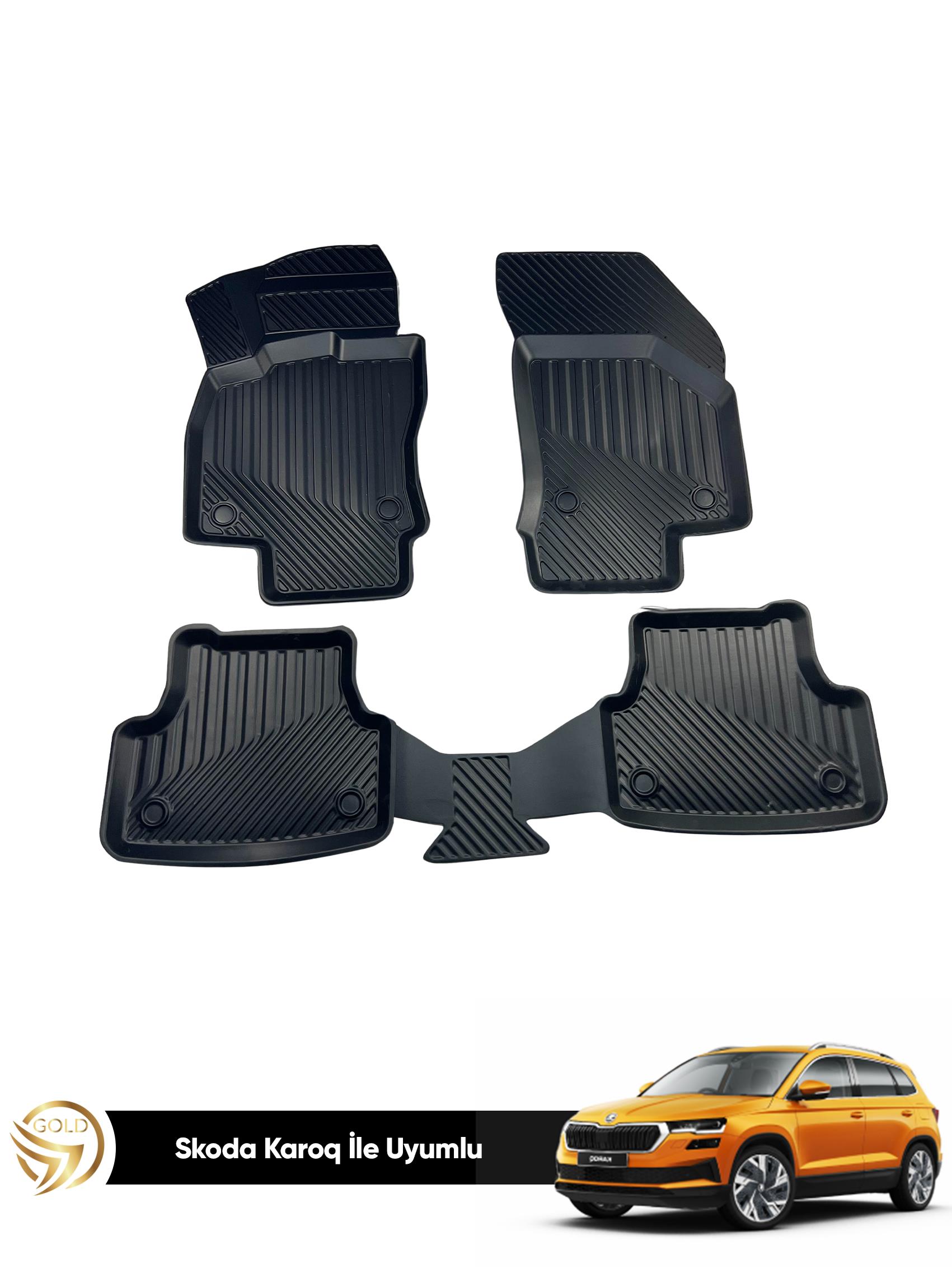 Skoda Karoq 2017+ 3D Havuzlu Araca Özel Oto Paspas