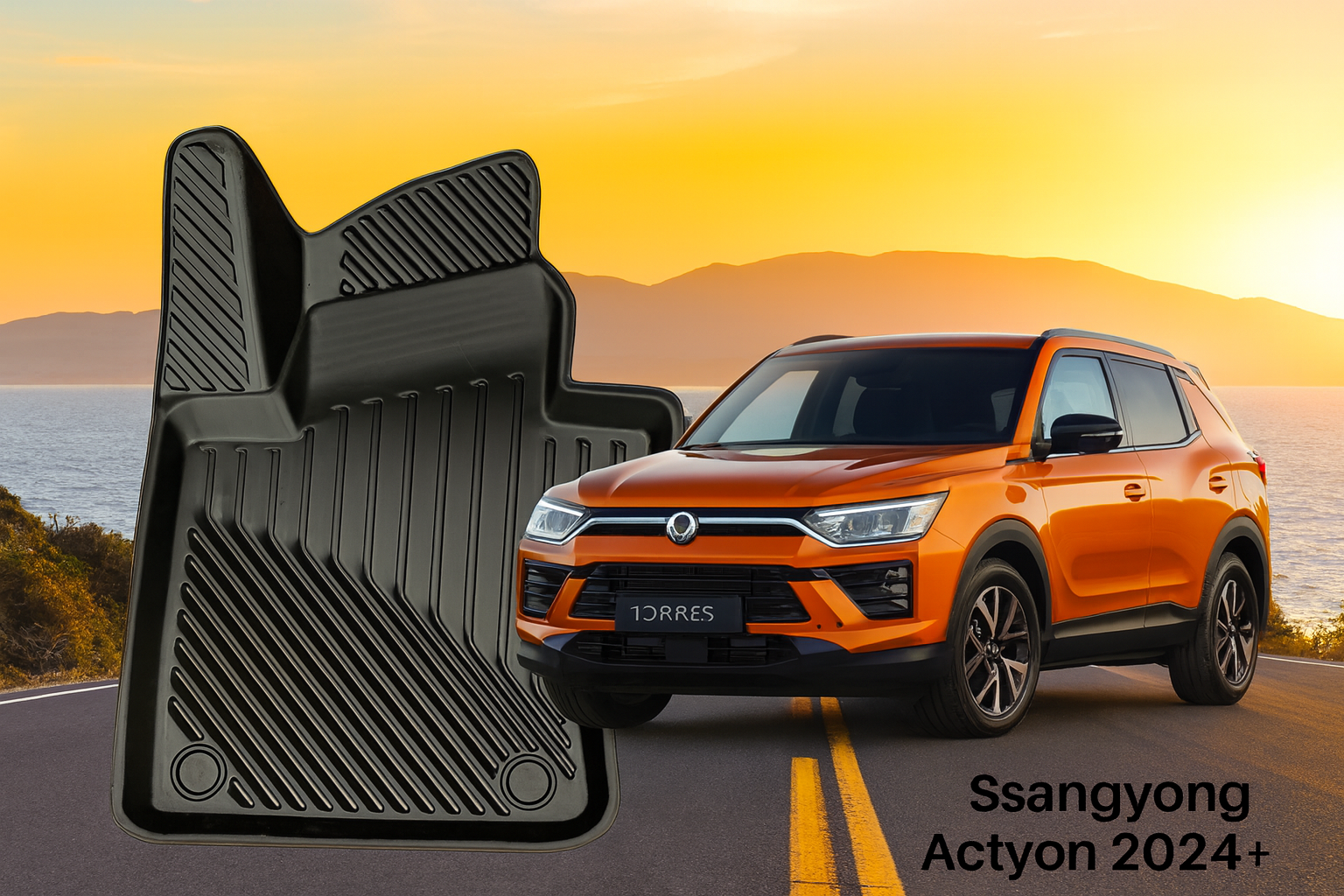 Ssangyong Actyon 2024+ Uyumlu 3D Oto Paspas Premium