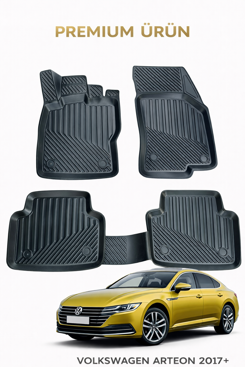 Volkswagen Arteon ile Uyumlu 3D Oto Paspas Premium