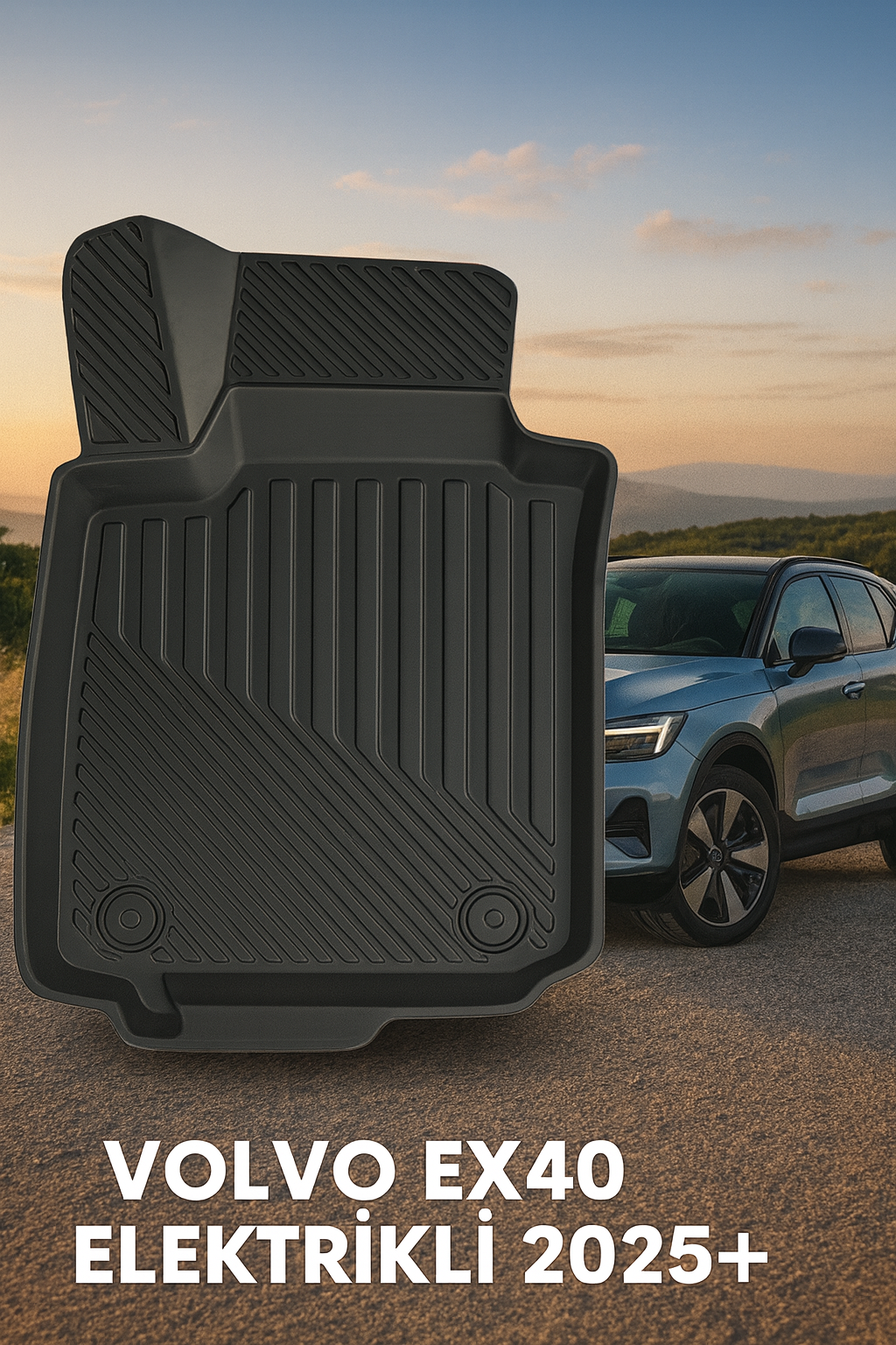 Volvo EX40 (Elektrikli) 2025+ Uyumlu 3D Oto Paspas Premium