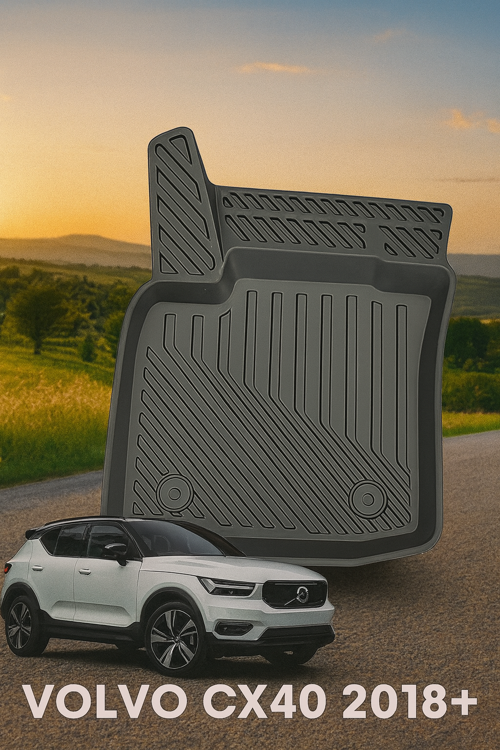Volvo XC40 2018+ Uyumlu 3D Oto Paspas Premium