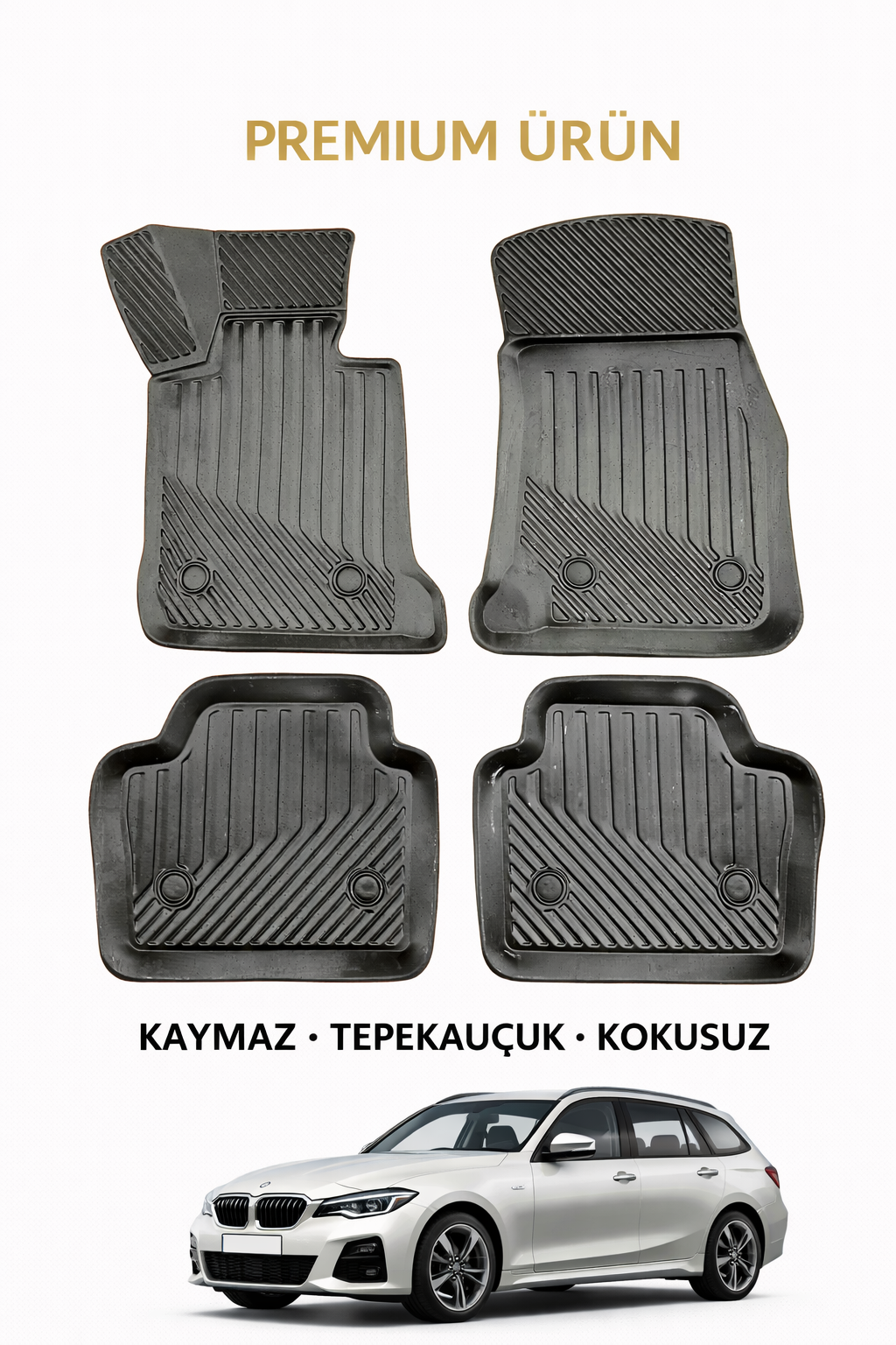 Bmw 3 Serisi E92 2007-2013 Coupe ile Uyumlu 3D Oto Paspas Premium