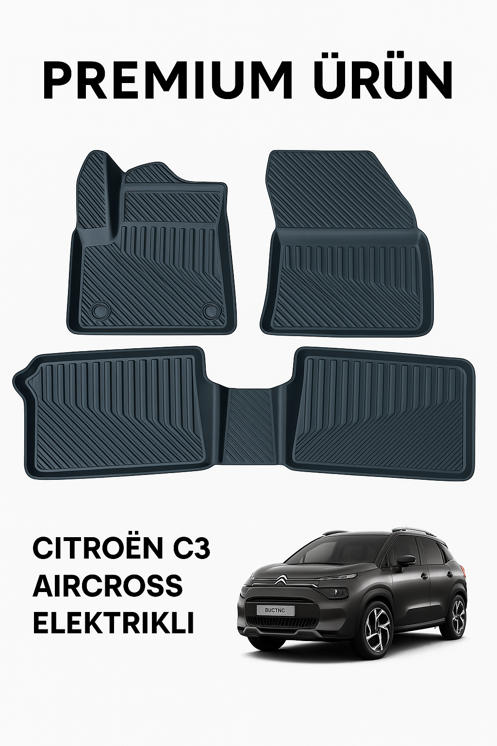 Citroen C3 Aircross Elektrikli 3D Oto Paspas Premium
