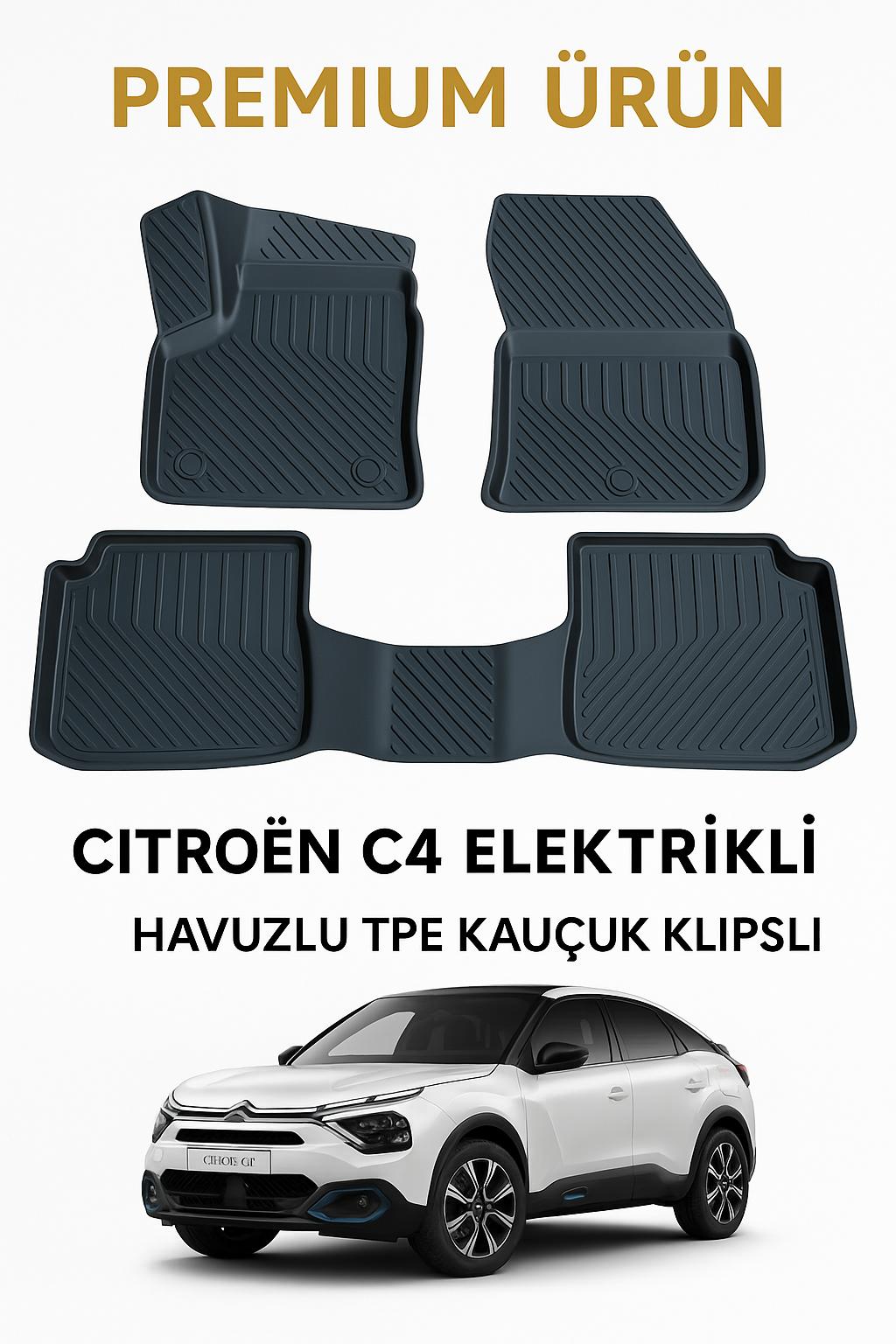 Citroen C4 Elektrikli 3D Oto Paspas Premium